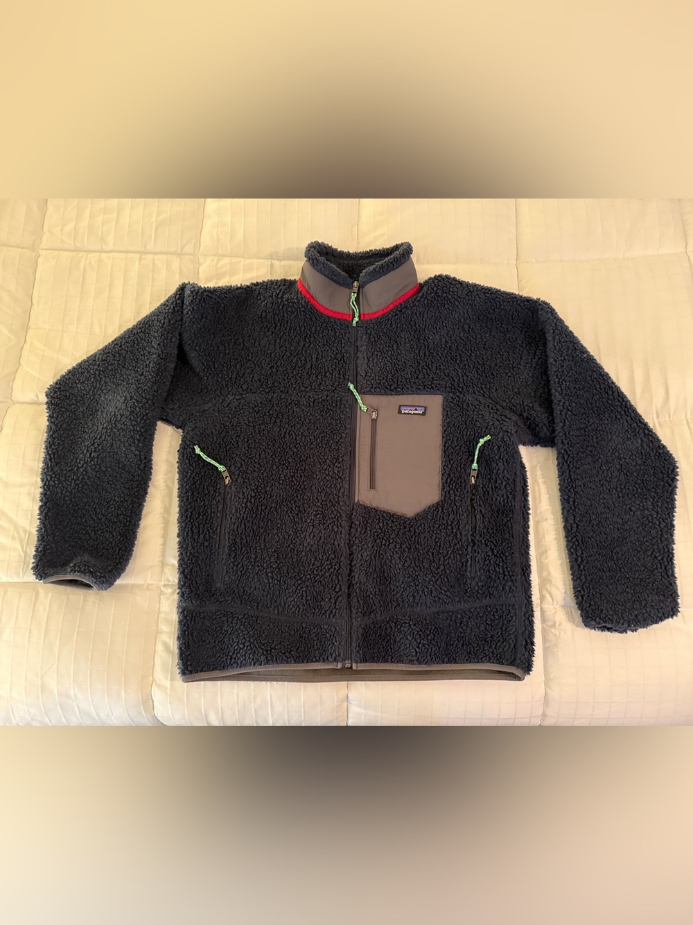 Patagonia Mens Large Retro X Fleece Jacket Navy, excellent used condition!
